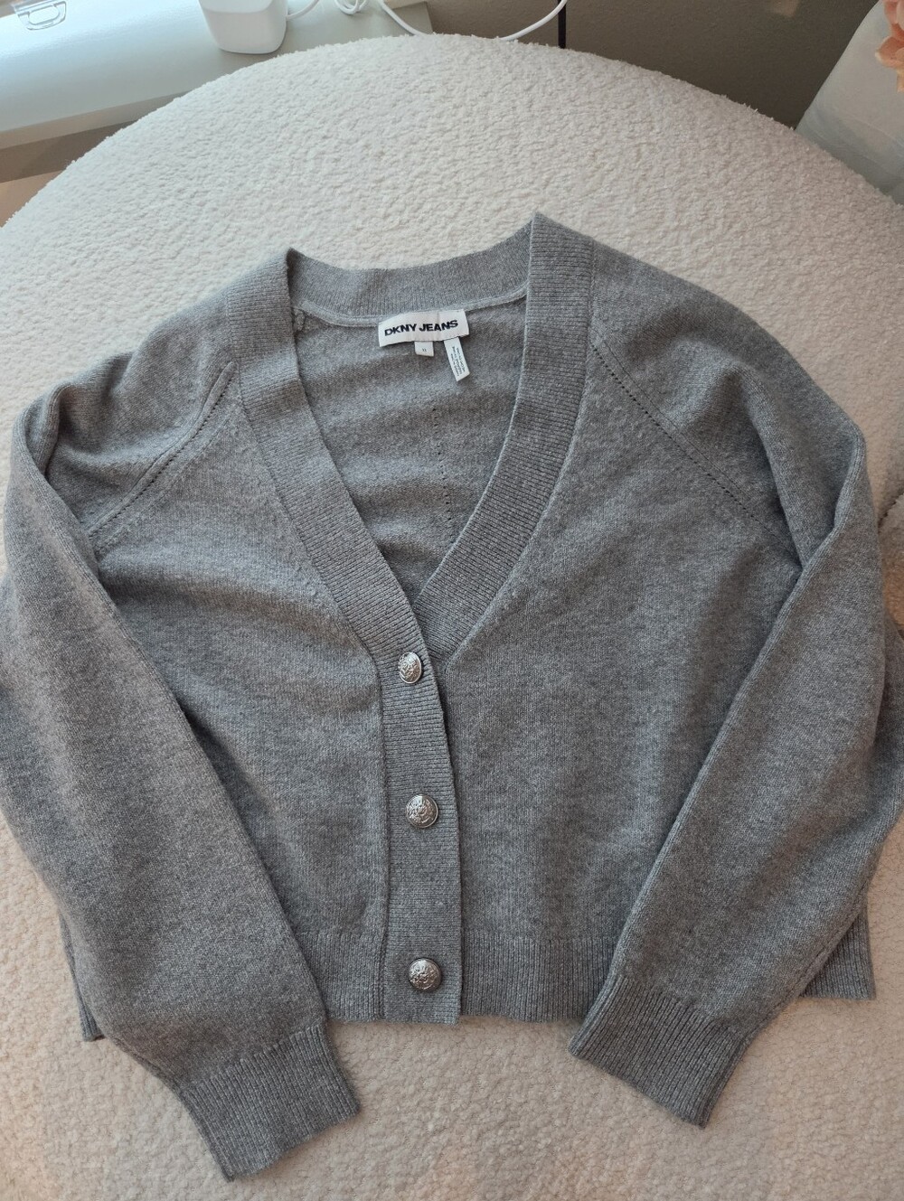 DKNY Jeans Gray Cardigan